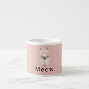 Blush Pink Cats Espresso Cup