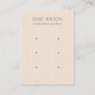 Blush Pink Ceramic Texture 3 Earring Display Business Card