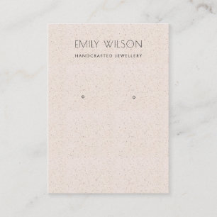 BLUSH PINK CERAMIC TEXTURE EARRING DISPLAY LOGO BUSINESS CARD