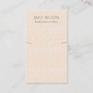 Blush Pink Ceramic Texture Necklace Band Display Business Card