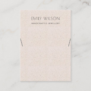 BLUSH PINK CERAMIC TEXTURE NECKLACE DISPLAY LOGO BUSINESS CARD