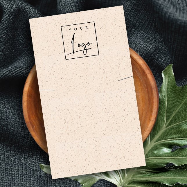 Blush Pink Ceramic Texture Necklace Logo Display Business Card (Creator Uploaded)