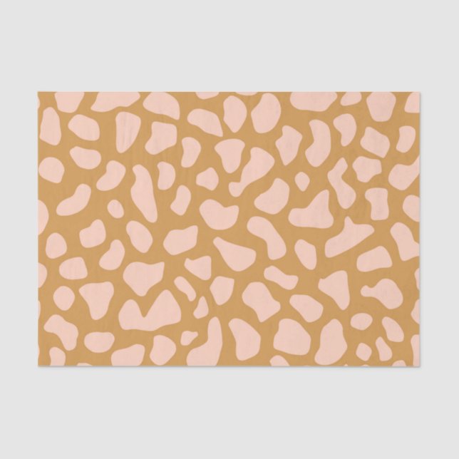 Blush Pink Cheetah Print Decoupage Tissue Paper (Front)