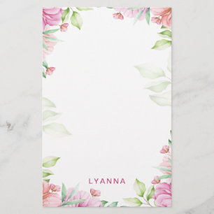 Blush Pink Cherry Blossom Personalised Stationery