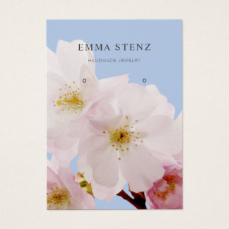 Blush Pink Cherry Blossoms Earring Display Card