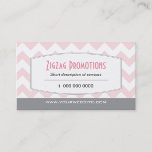 Blush Pink Chevron Business Card