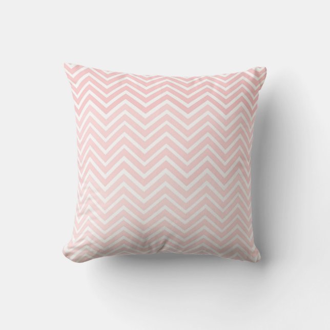 Blush Pink Chevron Pillow Ombré Square (Front)