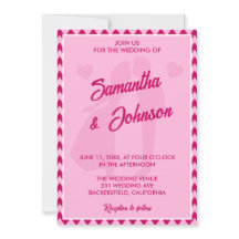 Blush Pink Chevron Stripe Photo Wedding