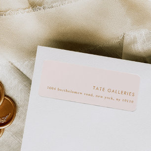 Blush Pink Chic Modern Minimalist Return Address