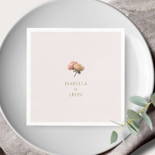 Blush Pink   Chic Rose Wedding  Napkin