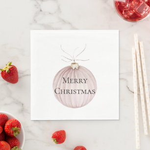 Blush Pink Christmas Ornament Coffee Mug Napkin