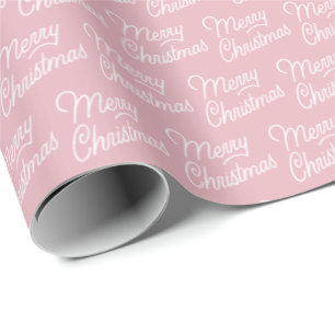Blush Pink Christmas Wrapping Paper