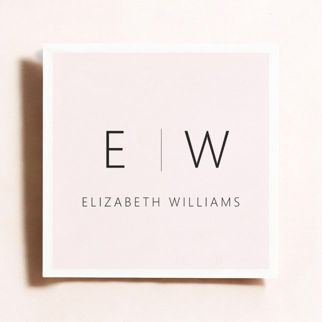 Blush Pink Classic Elegant Modern Minimalist Napkin (Creator Uploaded)