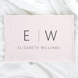 Blush Pink Classic Elegant Modern Minimalist Pillowcase