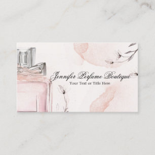 Blush Pink Classy Perfume Essential Oils Business Card