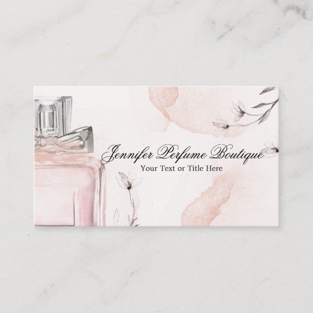 Blush Pink Classy Perfume Essential Oils Business Card (Front)