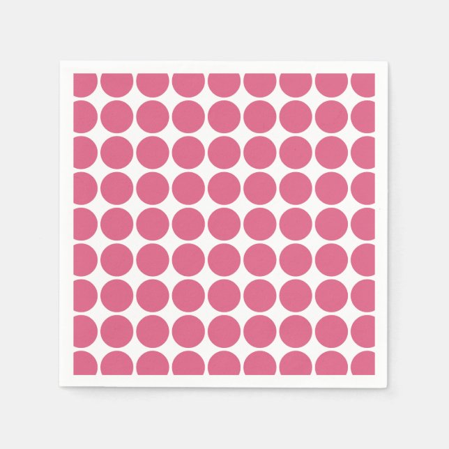 Blush Pink Colour Scandi Dots Pattern Design   Napkin (Front)