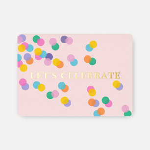 Blush Pink Confetti Baby Shower Let's Celebrate