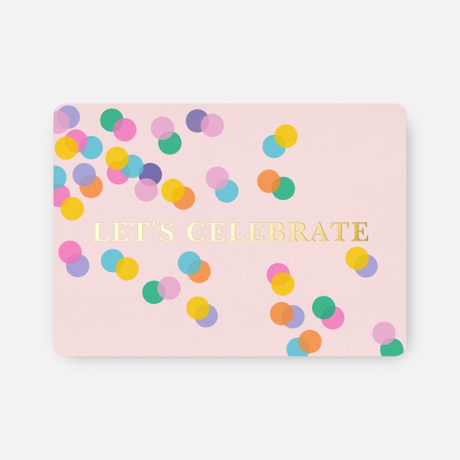 Blush Pink Confetti Baby Shower Let's Celebrate (Creator Uploaded)