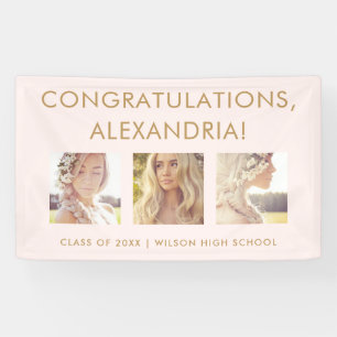 Blush Pink   Congratulations Graduate Photo Banner