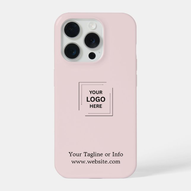 Blush Pink Corporate Business Logo iPhone Case  (Back)