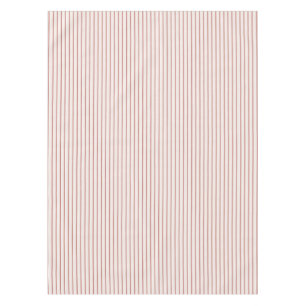 Blush Pink Country Ticking Stripe Tablecloth