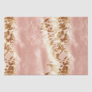 Blush Pink Cow Animal Print Tissue Paper