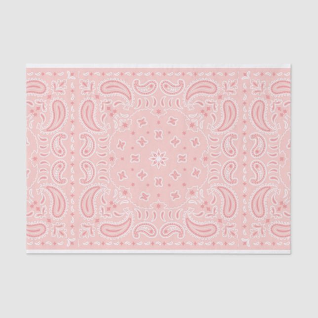 Blush Pink Cowgirl Bandanna Tissue Paper (Front)