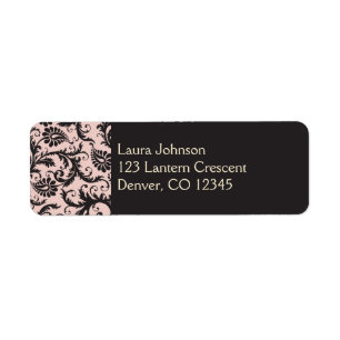 Blush Pink, Cream, Grey Return Address Label