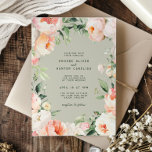 Blush Pink Cream Peony Floral Greenery Wedding Invitation<br><div class="desc">Celebrate your special day with our Blush Pink Cream Peony Floral Greenery Wedding Invitations. These elegant and timeless invitations feature a stunning floral design that beautifully combines sage green, soft blush pink and cream peonies with lush greenery accents. Perfect for a romantic garden wedding, these invitations set the tone for...</div>