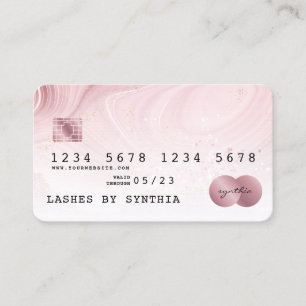 Blush Pink Credit Card add logo