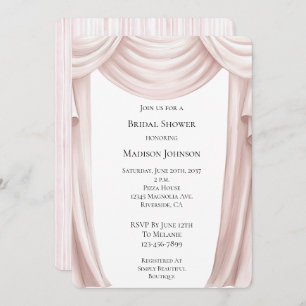 Blush Pink Curtain Invitation