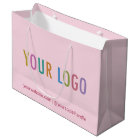Blush Pink Customised Gift Bag with Company Logo