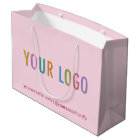 Blush Pink Customised Gift Bag with Company Logo