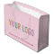 Blush Pink Customised Gift Bag with Company Logo