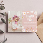 Blush Pink Daisy Birthday Party Thank You Card<br><div class="desc">Our Daisy Thank You Cards are the perfect way to show gratitude and appreciation to your guests for celebrating with you. The design features a festive and colourful layout with space for a personalised message or a "thank you" note. They are perfect for sending out after the party to express...</div>