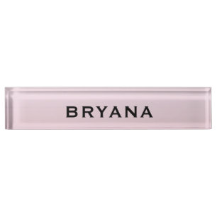 Blush Pink Dipped Modern Personalised Desk Nameplate