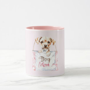 Blush Pink Dog Mom Bag Mug