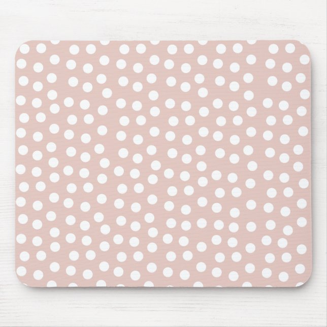 Blush pink dotted mouse mat (Front)