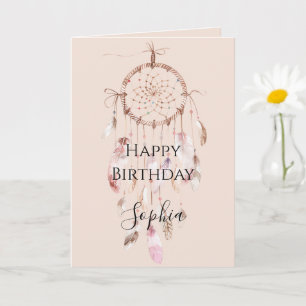 Blush Pink Dream Catcher Card