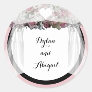Blush Pink & Dusty Green Wedding Sticker
