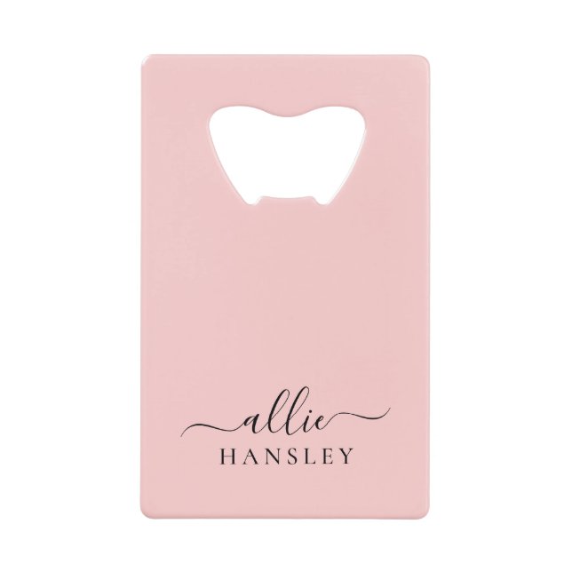 Blush Pink Dusty Pink Modern Minimalist Name (Front)