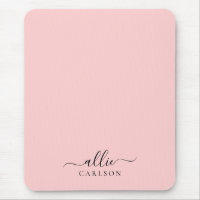 Blush Pink Dusty Pink Modern Minimalist Name