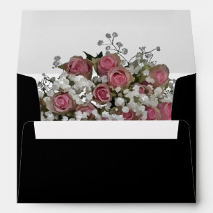 Blush Pink & Dusty Sage Floral Wedding Envelope
