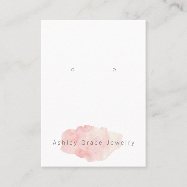 Blush Pink Earring Display Card (Front)