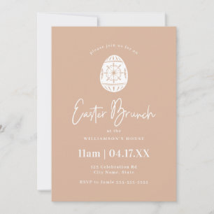 Blush Pink Egg Easter Brunch Invitation