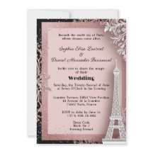 Blush Pink Eiffel Tower Destination Paris Wedding 