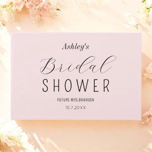 Blush Pink Elegant Bridal Shower Guest Book
