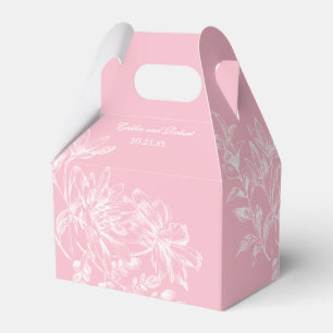 Blush Pink Elegant Floral Wedding Favour Box
