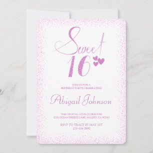 Blush Pink Elegant Girls Sweet 16 Birthday Invitation